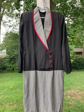 Gaccina - Vintage Houndstooth 1980s Power Dressing/Retro Work Chic - 4/Small